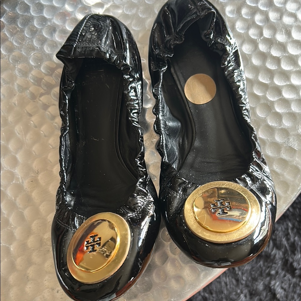 Tory Burch Black Ballet Flats